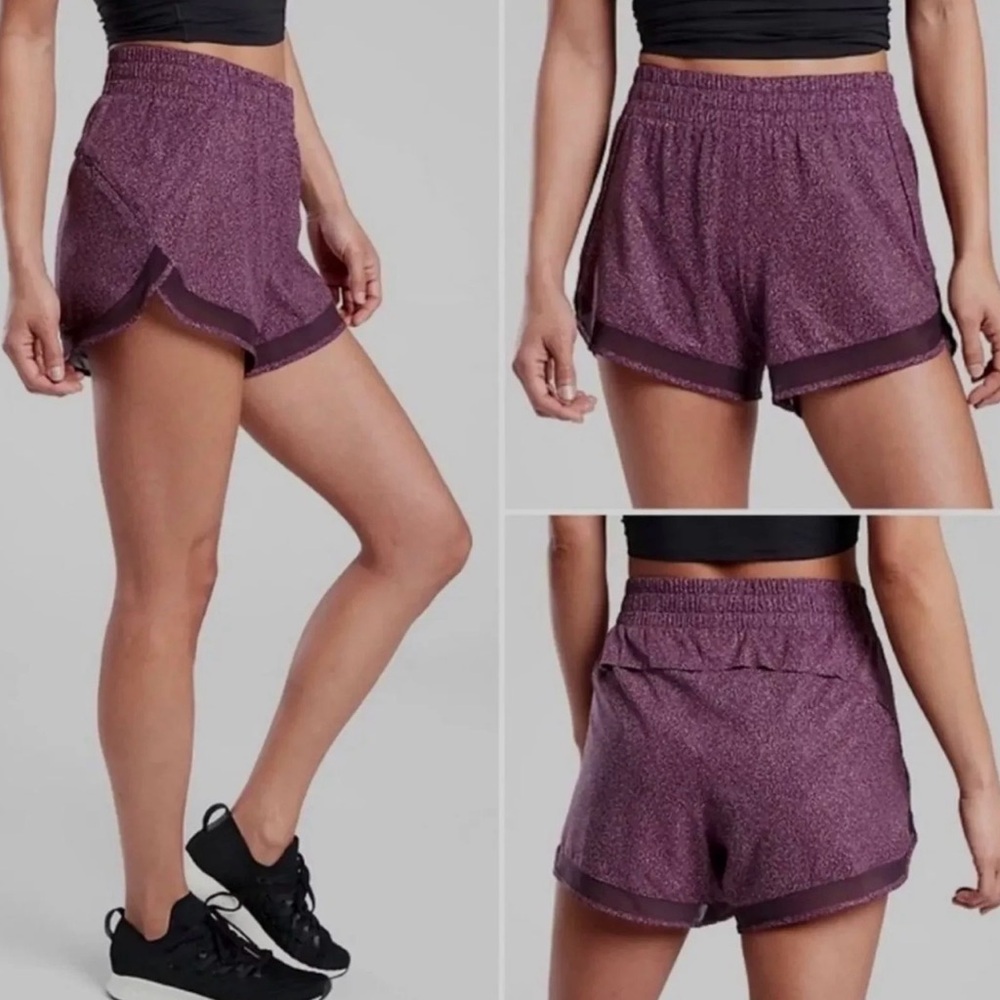 NWT Athleta 4” Mesh Racer Run Shorts M - Picture 8 of 8